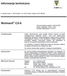 Informacja techniczna impregnat Wolmanit CX-8